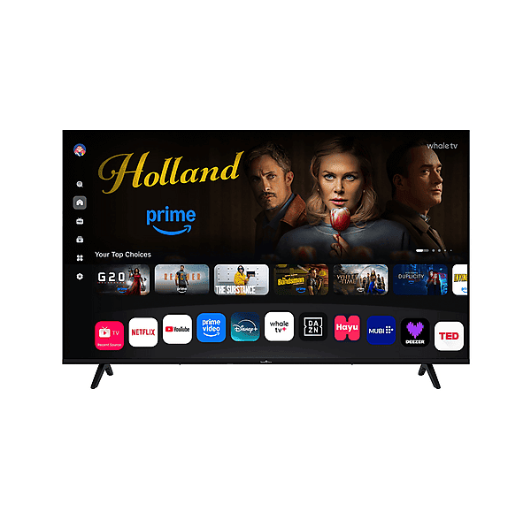 TV QLED 55" - Smart Tech 55QH02K 55" QLED 4K Whale TV, Quad core ARM Cortex-A55 1.9GHz, Smart TV, DVB-T2 (H.265), Negro
