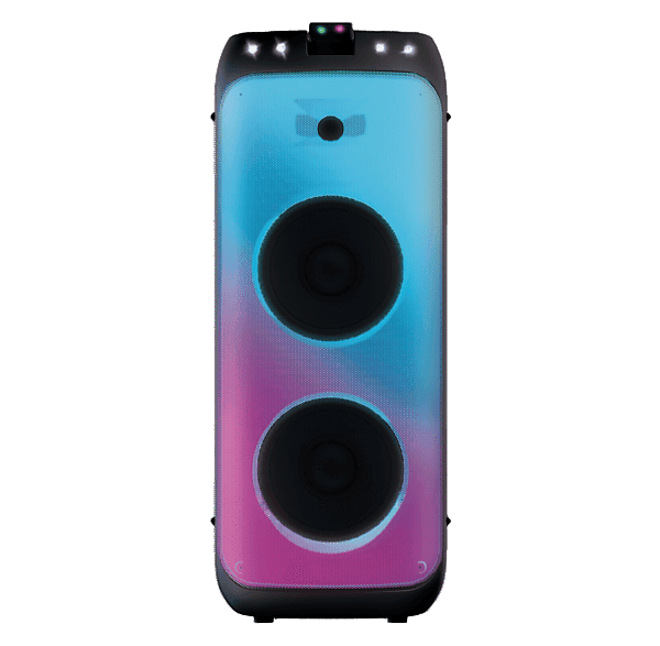 Altavoz de gran potencia - Vieta Pro Party 330, 120 W, Con batería, Autonomía 14h, Bluetooth, Luces, flashes y lásers sincronizados con música, Negro
