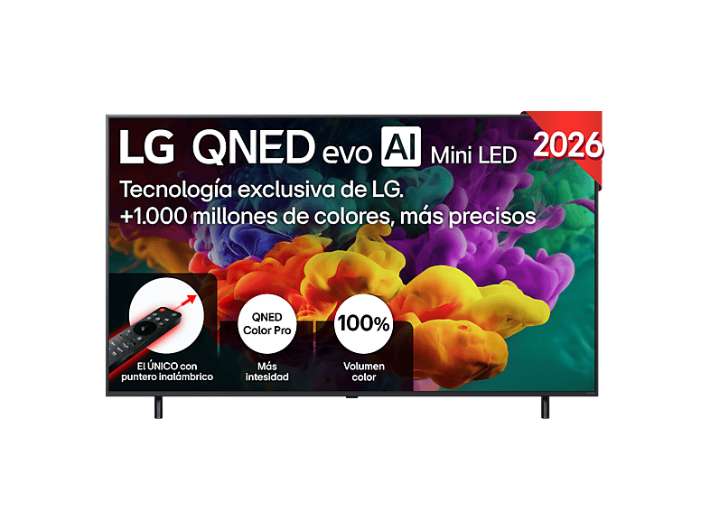 01-150 TV QNED Mini LED 65" - LG 65QNED85B6B, UHD 4K, Procesador Inteligente α8 AI Processor 4K Gen3, Smart TV, DVB-T2 (H.265), Negro - Imagen 1