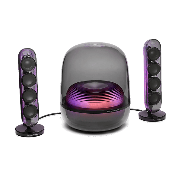 Altavoz bluetooth - Harman Kardon SoundSticks 5, 190W RMS, Bluetooth, Conectividad HDMI ARC, Negro