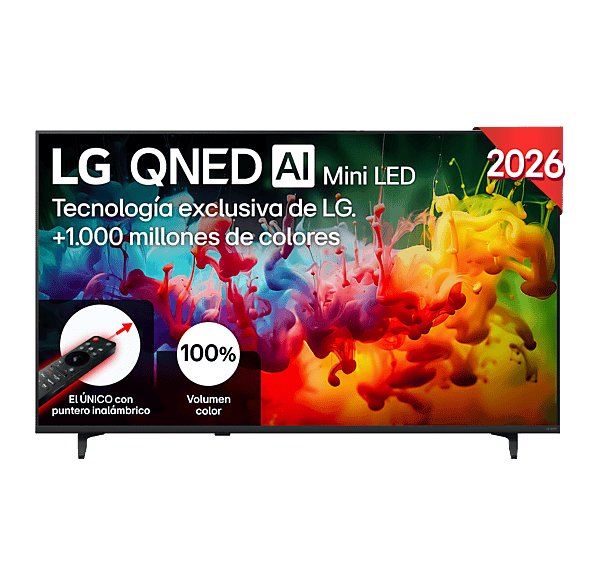 TV QNED Mini LED 50" - LG 50QNED72B6B, UHD 4K, Procesador Inteligente α7 AI Processor 4K Gen9, Smart TV, DVB-T2 (H.265), Negro