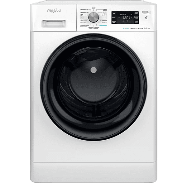 Lavadora secadora - Whirlpool FFWDB 964489 BV SPT, 9 kg/6kg, 1300 rpm, 14 Programas, 6th Sense, Blanco
