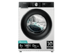 Lavadora secadora - Hisense WD3S8043BW3, 8 kg/5 kg, 1400 rpm, 16 programas. Clase A-30%, WiFi, Blanco