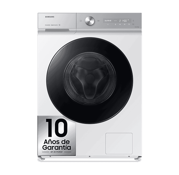 Lavadora carga frontal - Samsung WW11DB8B95GHU3, 11 kg, 1400 rpm, Autodosificación, QuickDrive™, AI EcoBubble™, Clase A -40%, Blanco