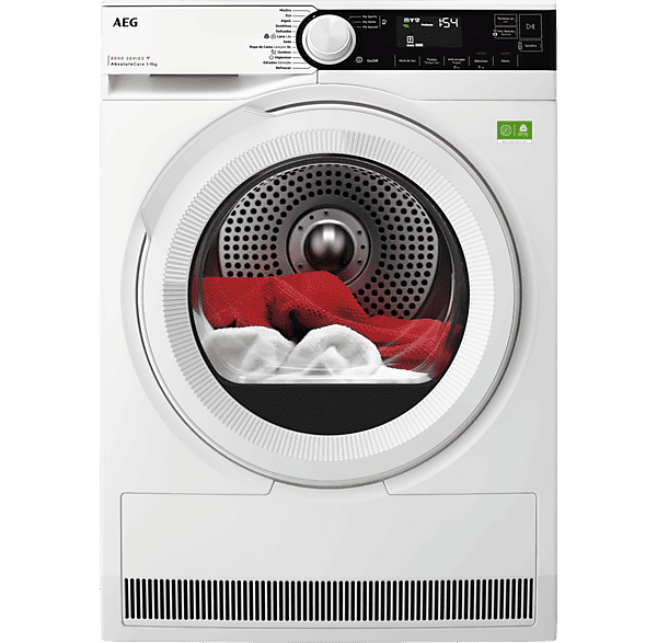 Secadora bomba de calor - AEG Serie 8000 AbsoluteCare TR839T4PBC, 9 kg, Blanco