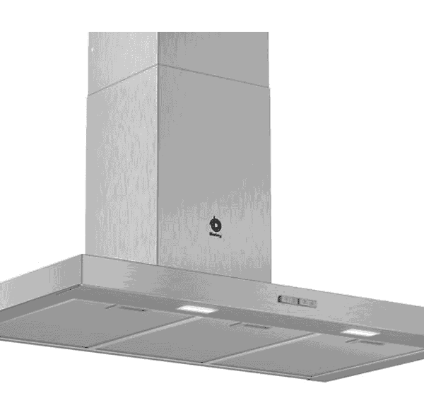 Campana decorativa - Balay 3BC096MX, 3 velocidades, 590 m³/h, 900 mm, Blanco