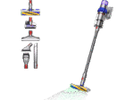 Aspirador escoba - Dyson v15 Detect™ Fluffy, Potencia automática 240, Accesorio para Colchones y Tapicería, 60 min, Cepillo FluffyOptic, Níquel