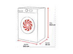 Lavadora carga frontal - Hisense WF3S9043BW3, 9 Kg, 1400 rpm, 14 programas, WiFi&Bluetooth, Clase A-30%, Blanco - Imagen 3