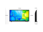 TV LED 32" - Samsung TU32F6005FKXXC/FHD, Full-HD, Hyper Real, Smart TV, DVB-T2 (H.265), Black - Imagen 4