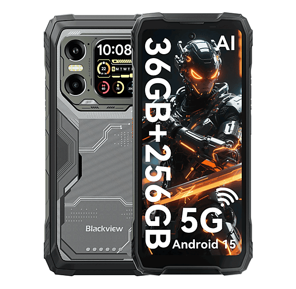 Smartphone - Blackview XPLORE 1 5G, Negro, Móvil Android, 256 GB, 12 GB RAM, 6,78 " FHD+ 120Hz, MediaTek Dimensity 7050 (Octa Core), 20000 mAh