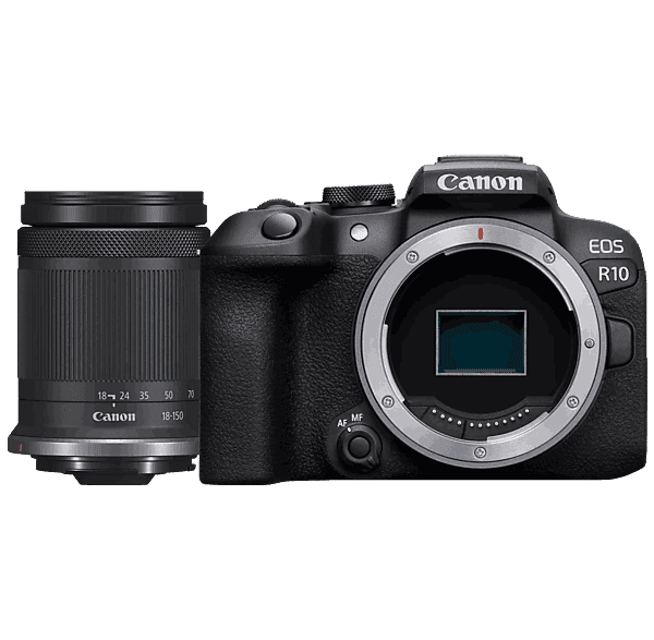 Cámara EVIL - Canon EOS R10 + Objetivo RF-S 18-150mm f/3.5-6.3 IS STM, 24.2 megapixel, Wi-Fi, Negro