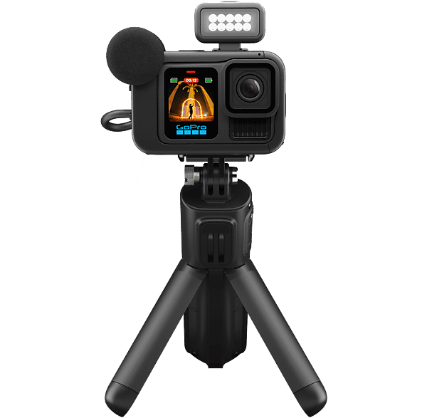 Cámara deportiva - GoPro Hero 13 Black Creator Edition, HyperSmooth 6.0, 5.3K, 27 MP, Autonomía 4.5 h, HDR, Sumergible 10m, Cámara lenta, Negro