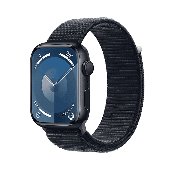 Smartwatch - Apple 1561464 A.WATCH S9 45 MI AL MI SL CEL-YPT, Talla única, Aluminio, Medianoche
