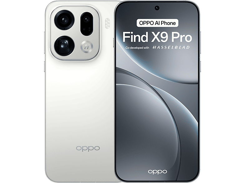 01-542 Móvil - Oppo Find X9 Pro, Silk White, 512 GB, 16 GB RAM, 6.78" AMOLED ProXDR Gorilla Glass 120 Hz, MediaTek 9500, 7500 mAh - Imagen 1