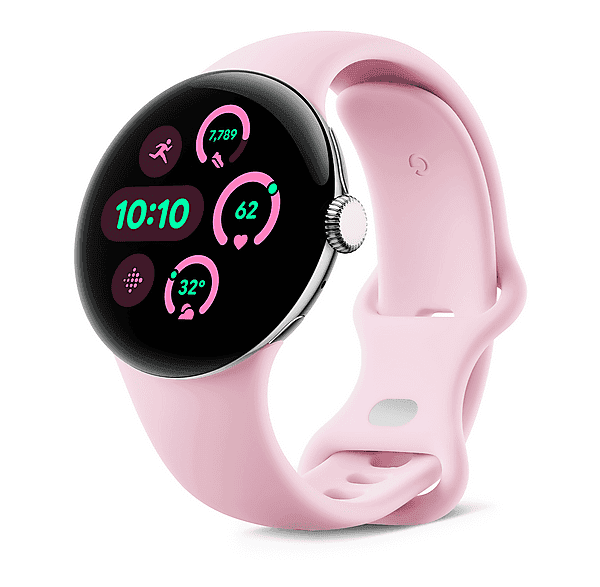 Smartwatch - Google PIXEL WATCH 3 41MM PINK, S-L, Aluminio 100% reciclado, Rosa cuarzo