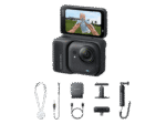 Cámara deportiva - Insta360 GO Ultra Creator Bundle, 4K, 200min Autonomía, Sensor 1/1,28" CMOS, Pantalla Táctil Abatible, IPX8, Negro