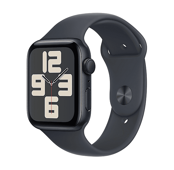 Smartwatch - Apple Watch SE 44 MI AL MI SB ML GPS, 140 a 245 mm, Negro