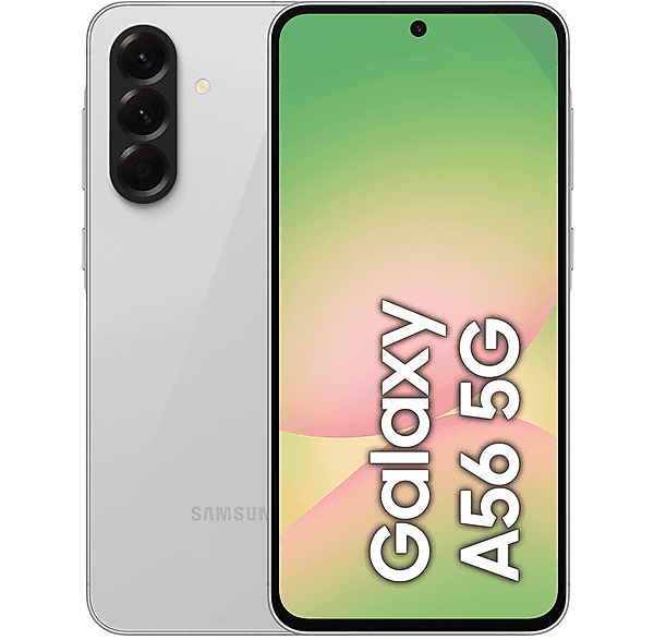 Smartphone - Samsung A56 6.6P/5G/8N/8+256GB/G, Gris, Móvil Android, 8 GB RAM, 6,7 " FHD+ Super AMOLED, Exynos 1580, 5000 mAh