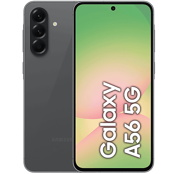 Smartphone - Samsung A56 6.6P/5G/8N/8+256GB/B, Negro, Móvil Android, 8 GB RAM, 6,7 " FHD+ Super AMOLED, Exynos 1580, 5,000 mAh