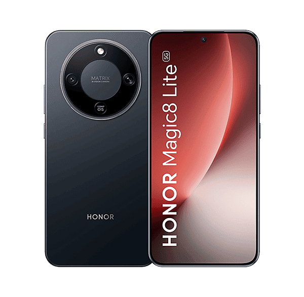 Móvil - Honor Magic8 Lite, Midnight Black, 256GB, 8GB RAM, 6.79" AMOLED de 4320 Hz, Qualcomm® Snapdragon® 6 Gen 4 (4nm), 7500 mAh