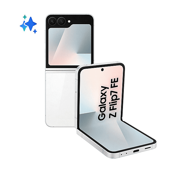 Smartphone - Samsung Galaxy Z Flip7 FE, Blanco, Móvil Android, 128 GB, 8 GB RAM, 7,6 " Dynamic AMOLED 2X, Gorilla Glass Victus 2, 120 Hz, 4000 mAh