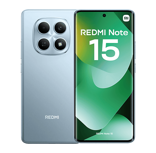 Móvil - Xiaomi Redmi Note 15, Azul glaciar, 256 GB, 8 GB RAM, 6.77" AMOLED FHD+, MediaTek Helio G100-Ultra, 6000 mAh