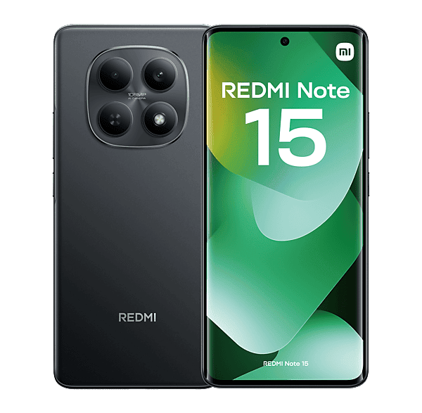 Móvil - Xiaomi Redmi Note 15, Negro, 256 GB, 8 GB RAM, 6.77" AMOLED FHD+, MediaTek Helio G100-Ultra, 6000 mAh