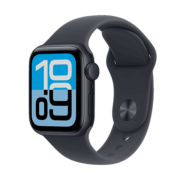 Smartwatch - Apple Watch SE 3 (2025), GPS, 40 mm, Caja de aluminio Medianoche, Correa deportiva Medianoche, S/M, Calidad del sueño