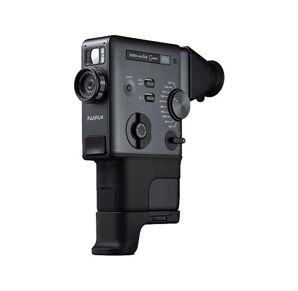Cámara instantánea - Fujifilm Instax mini Evo Cinema, 62mm x 46mm, Pantalla LCD TFT en color de 1.54", Temporizador, Negro