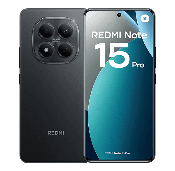 Móvil - Xiaomi Redmi Note 15 Pro, Negro, 256 GB, 8 GB RAM, 6.77" AMOLED FHD+, MediaTek Helio G200–Ultra, 6500 mAh