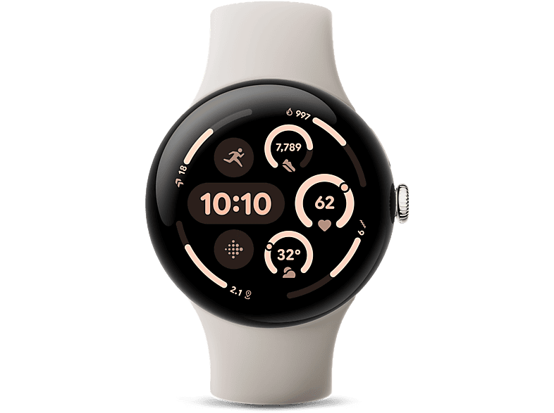 01-831 Smartwatch - Google Pixel Watch 3, AMOLED, 45 mm, S-L, Aluminio 100% reciclado, Porcelana - Imagen 1