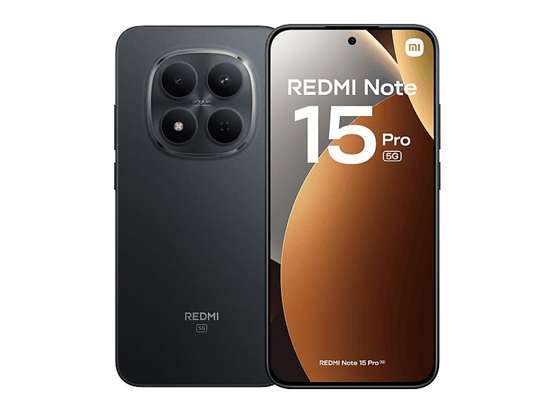 01-840 Móvil - Xiaomi Redmi Note 15 Pro 5G, Negro, 256 GB, 8 GB RAM, 6.83" CrystalRes AMOLED, MediaTek Dimensity 7400-Ultra, 6580 mAh - Imagen 1