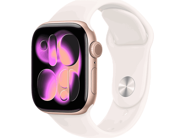 01-886 Smartwatch - Apple Watch Series 11 (2025), GPS+CEL, 42 mm, Caja de aluminio Oro rosa, Correa deportiva Rosa rubor, S/M, Calidad del sueño - Imagen 1