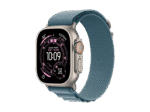 Smartwatch - Apple Watch Ultra 3 (2025), GPS+CEL, 49 mm, Caja de Titanio Natural, Correa Alpine Loop Azul claro, M, Calidad del sueño, Via satélite