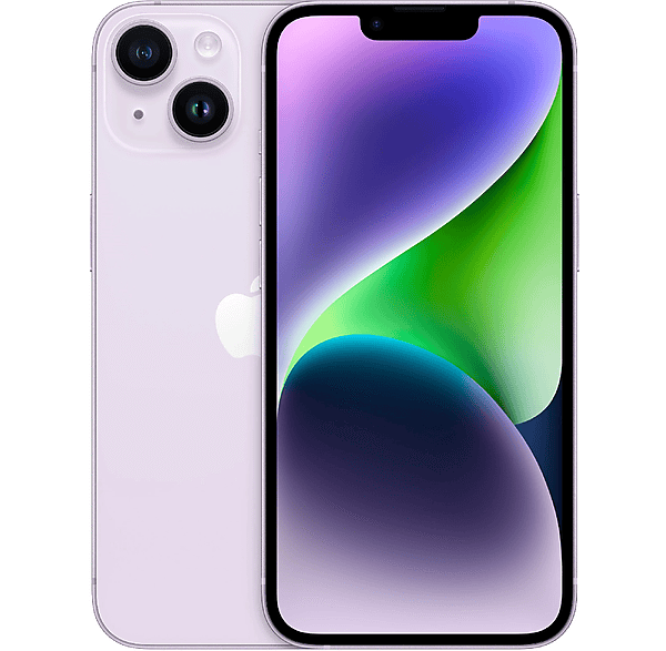 Smartphone - Apple iPhone 14, Púrpura, Móvil iOS, 128 GB, 6 GB RAM, 6,1 " OLED, Ceramic Shield, Recubrimiento oleofóbico, Anti-huellas, Apple, A15