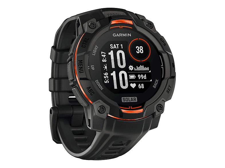 01-925 Smartwatch - Garmin Instinct 3 Solar, Fibre Reinforced Plastic (FRP), Negro - Imagen 1