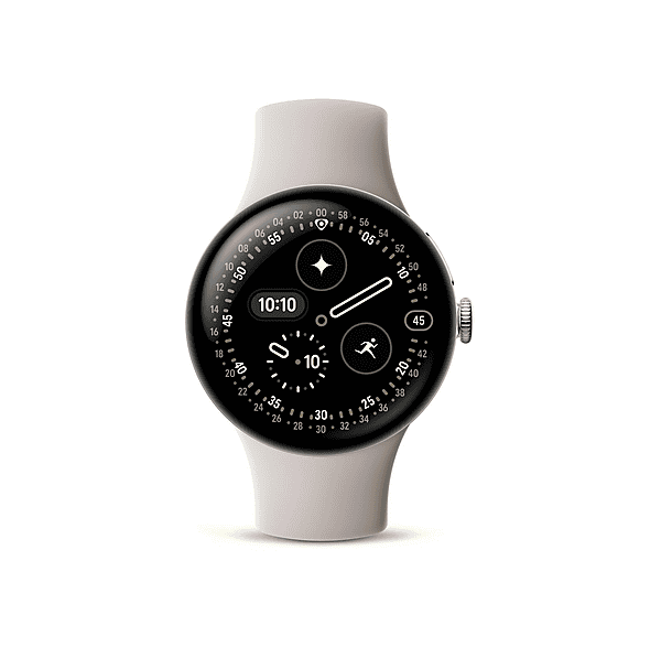 Smartwatch - Google PIXEL WATCH 4 41MM PORCELAIN, S-L, Aluminio 100% reciclado, Plata/Porcelana
