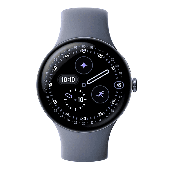 Smartwatch - Google PIXEL WATCH 4 45MM MOONSTONE, S-L, Aluminio 100% reciclado, Piedar lunar/Piedra lunar