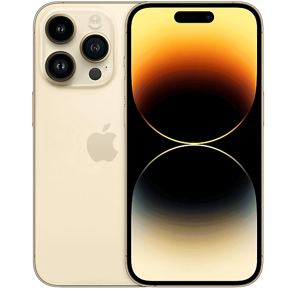 Smartphone - Apple iPhone 14 Pro, Oro, Móvil iOS, 128 GB, 6 GB RAM, 6,1 " OLED, Ceramic Shield, 120 Hz, Recubrimiento oleofóbico, Anti-huellas