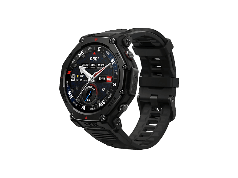 01-975 Smartwatch - Amazfit T-Rex 3 Pro, Correa de 22mm, Silicona, Pantalla AMOLED 1.5", Sensor de Pulso, Medidor ProfundidAd hasta 45m, Negro - Imagen 1