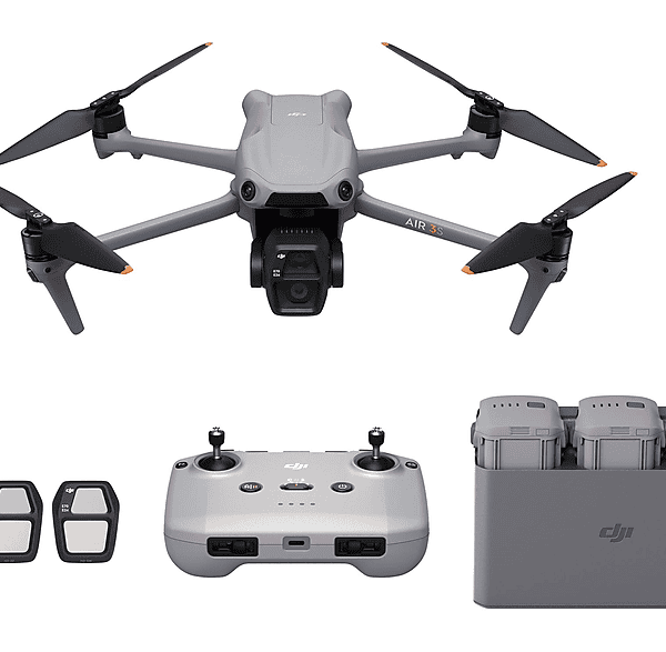 Drone - DJI Air 3S Fly More Combo (DJI RC-N3), 50 megapixel, 45 min, Gris