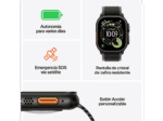 Smartwatch - Apple Watch Ultra 3 (2025), GPS+CEL, 49 mm, Caja de Titanio Negro, Correa Trail Loop Negro carbón, M/L, Calidad del sueño, Via satélite - Imagen 3