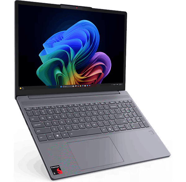 Portátil - Lenovo IdeaPad Slim 3 15Q8X10 Copilot+ PC, 15.1" WQXGA OLED, Snapdragon® X X1-26-100, 45 TOPS, 16GB RAM, 512GB SSD, Adreno™ Graphics, W11H