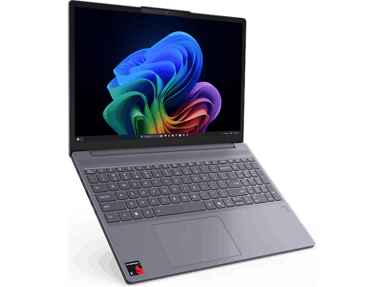 Portátil - Lenovo IdeaPad Slim 3 15Q8X10 Copilot+ PC, 15.1" WQXGA OLED, Snapdragon® X X1-26-100, 45 TOPS, 16GB RAM, 512GB SSD, Adreno™ Graphics, W11H