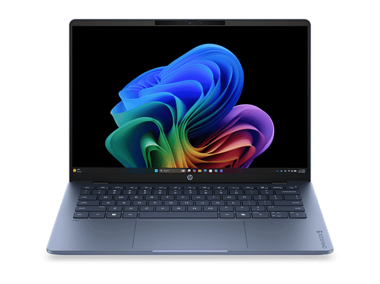 Portátil - HP OmniBook 5 Next Gen AI 14-hh0008ns Copilot+ PC, 14" 2K OLED, Intel® Core™ Ultra 7 355 49 TOPS, 32GB RAM, 1TB SSD, W11H, Sin cargador
