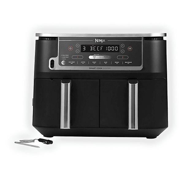 Freidora de aire - Ninja AF451EU, 2470 W, 9,5 l, Negro
