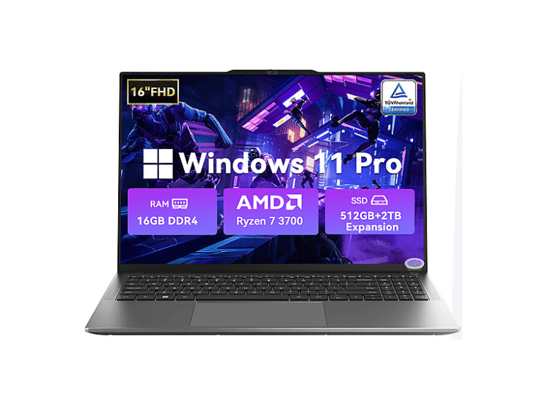 Portátil - Blackview AceBook 8 Pro, 16 " Full-HD, AMD Ryzen™ 7 3700U (Hasta 4.0 GHz, 4 núcleos/8 hilos), 16 GB RAM, 512 GB SSD, Radeon™ RX Vega 10