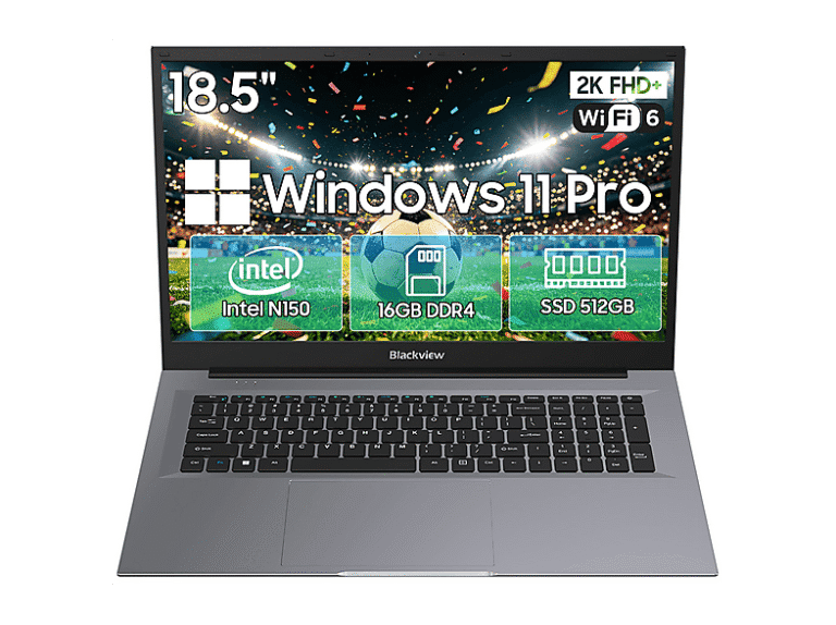 Portátil - Blackview ACEBOOK 10, 18,5 " Full-HD, Intel Twin Lake N150, 16 GB RAM, 512 GB SSD, Iris® Graphics, Windows 11 Pro, idioma del teclado: US