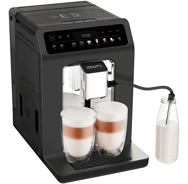 Cafetera express - Krups EA895N10, 15 bar, 1450 W, 9 tazas, Preto