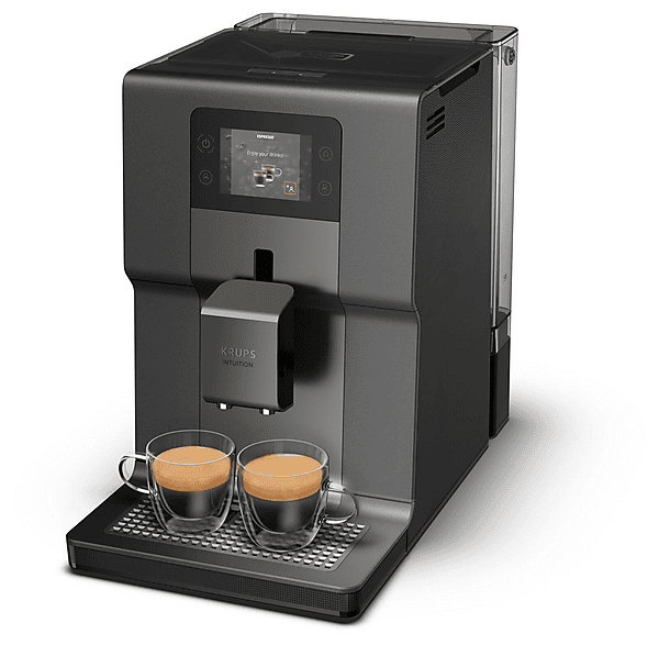 Máquina espresso - Krups Intution Preference EA875U10, 15 bar, 1450 W, 2 tazas, Negro